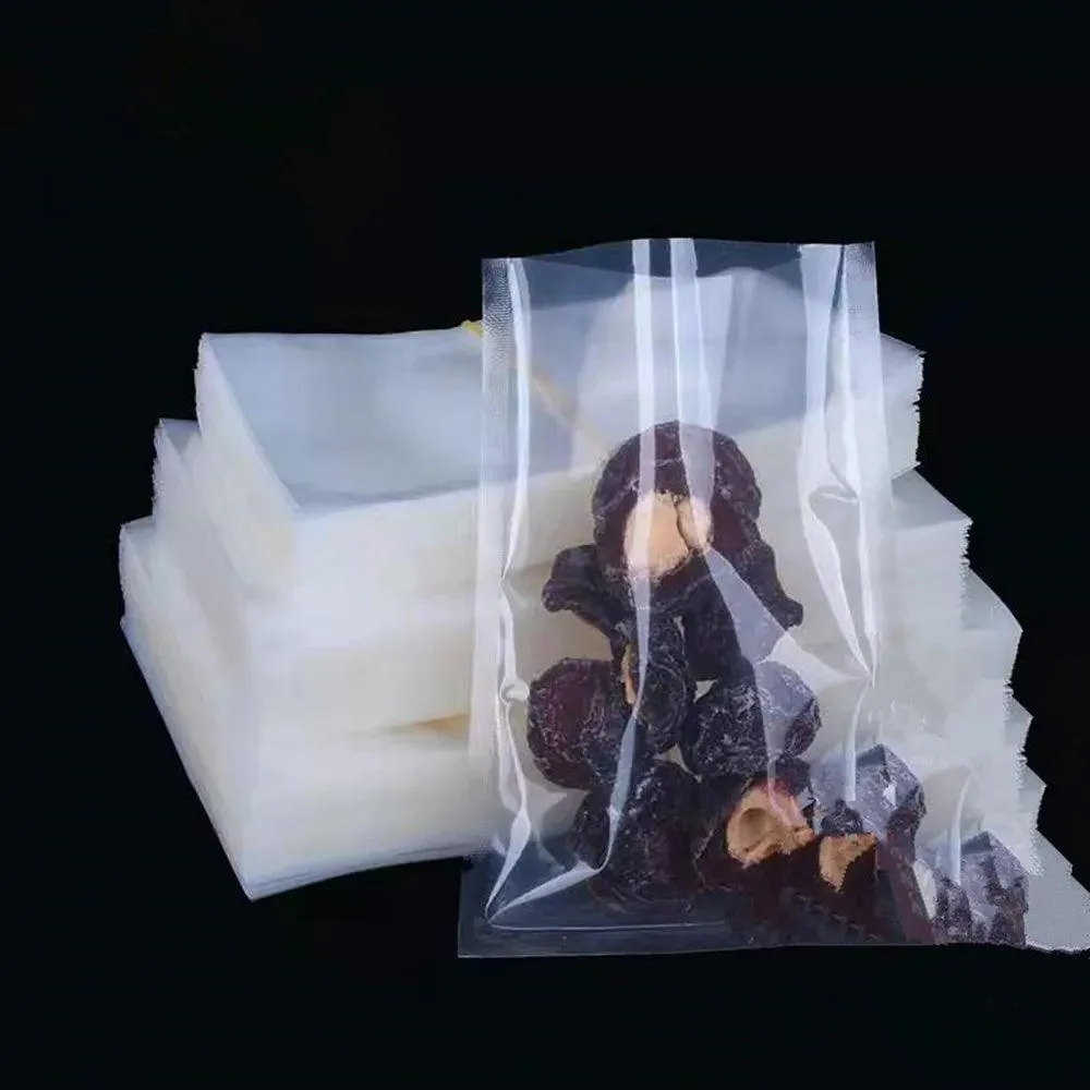 100-Pack Transparent Nylon Vacuum Seal Bags for Food and Household Storage