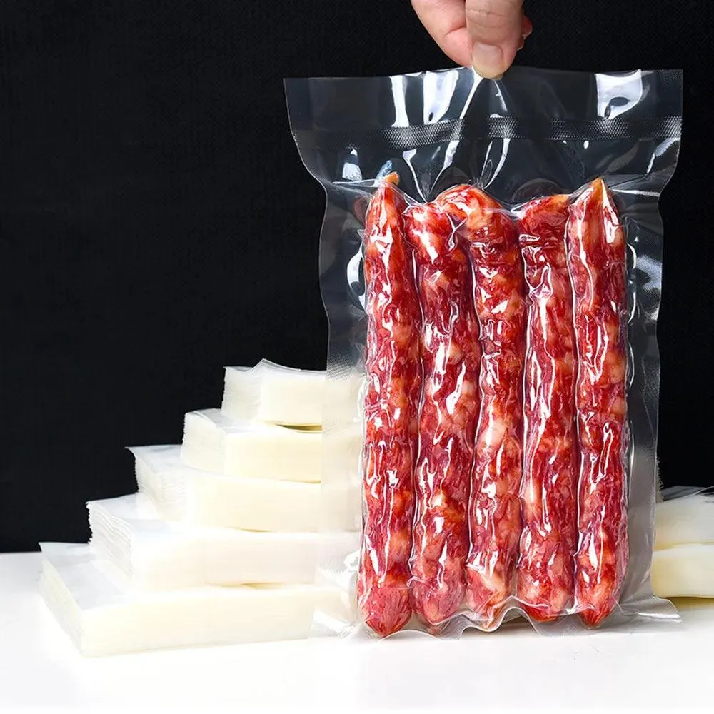 100-Pack Transparent Nylon Vacuum Seal Bags for Food and Household Storage