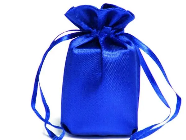 6x9 Royal Blue Elegant Satin Bags - 12 pcs