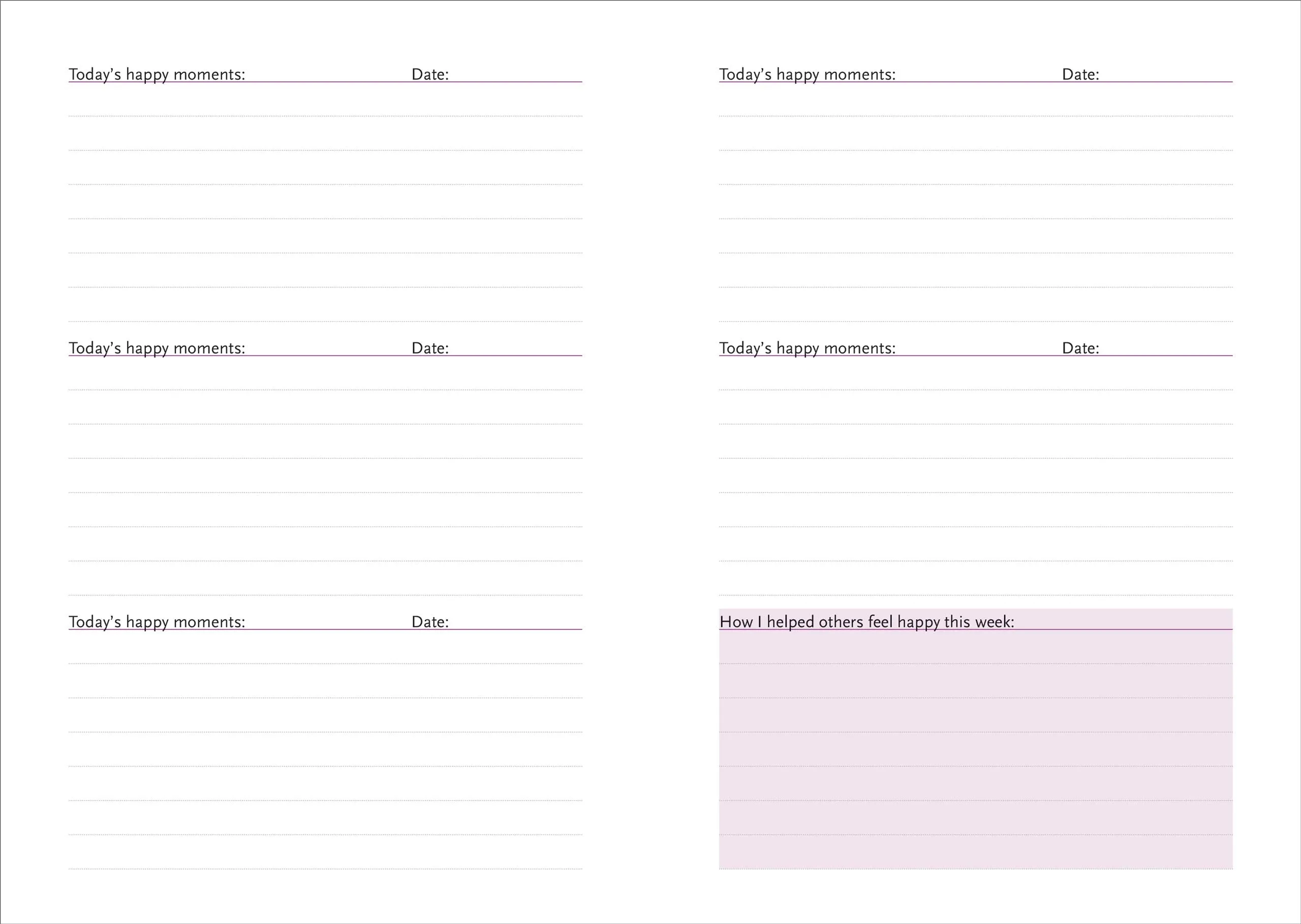 A Daily Dose of Happiness Journal: A Daily Journal for Cultivating Happiness in Your Life