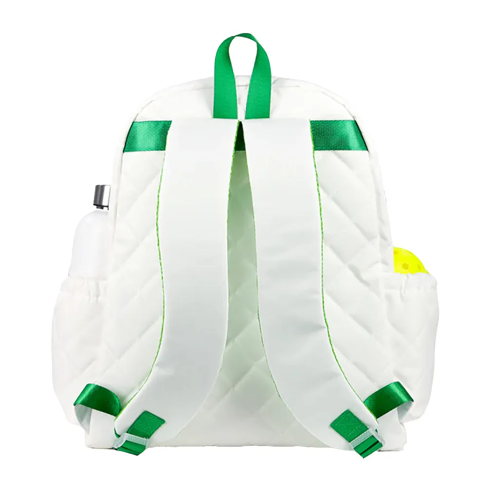 Ame & Lulu Pickleball Time White Backpack