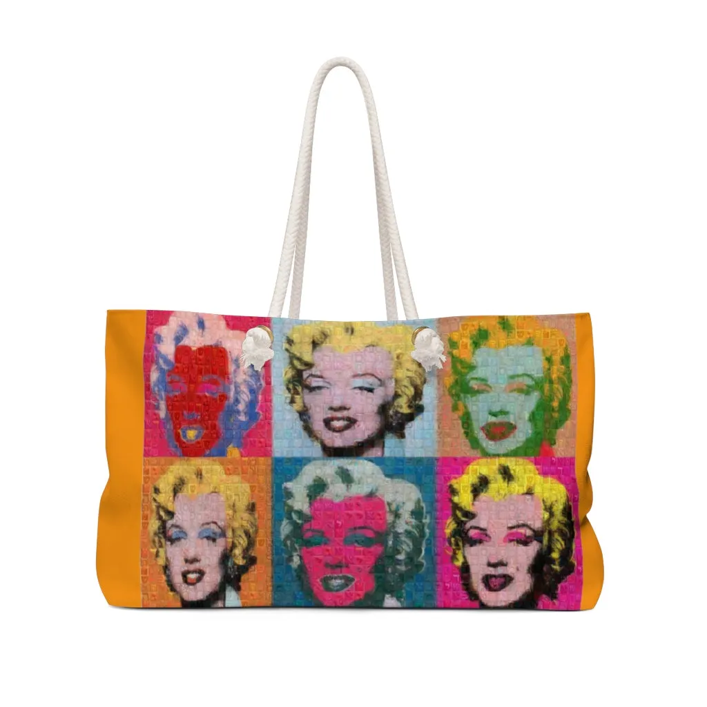 Andy Warhol 6 Marylin Weekend tote bag, photomosaic by Gabriele Levy