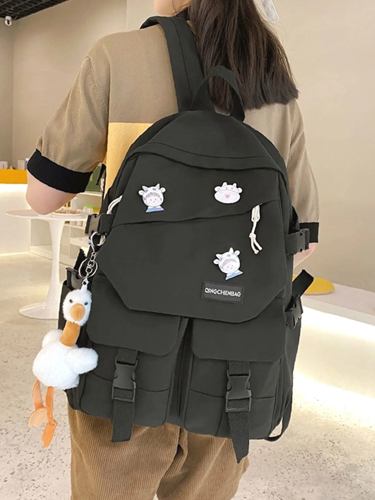 Bag For Love  Cartoon Design Doll Decor Backpack   Women Backpacks