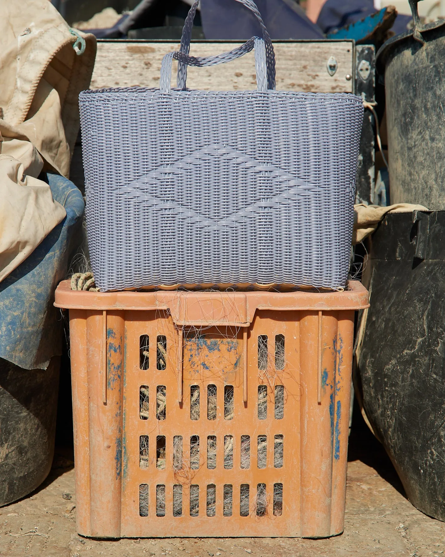 Basket Weave Tote // Lilac