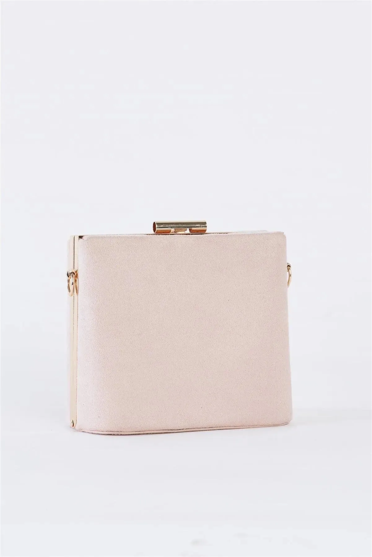 Beige Chic Suede Clutch Bag