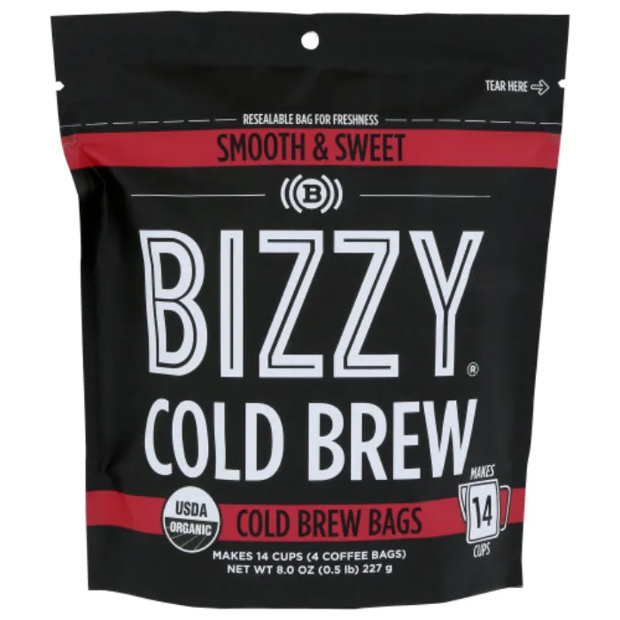 Bizzy Coffee - Organic Smooth & Sweet, 8 oz (Pack of 6)