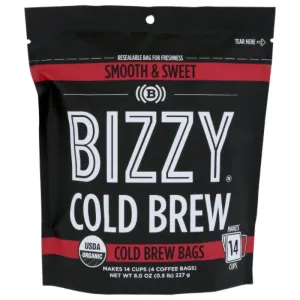 Bizzy Coffee - Organic Smooth & Sweet, 8 oz (Pack of 6)