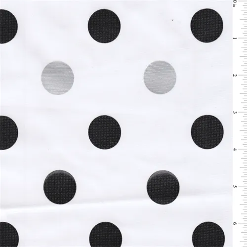 Black Dot Oilcloth Roll Fabric