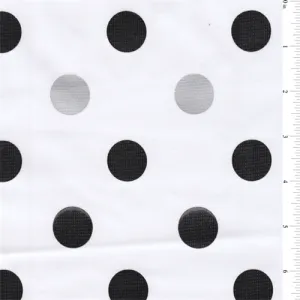 Black Dot Oilcloth Roll Fabric