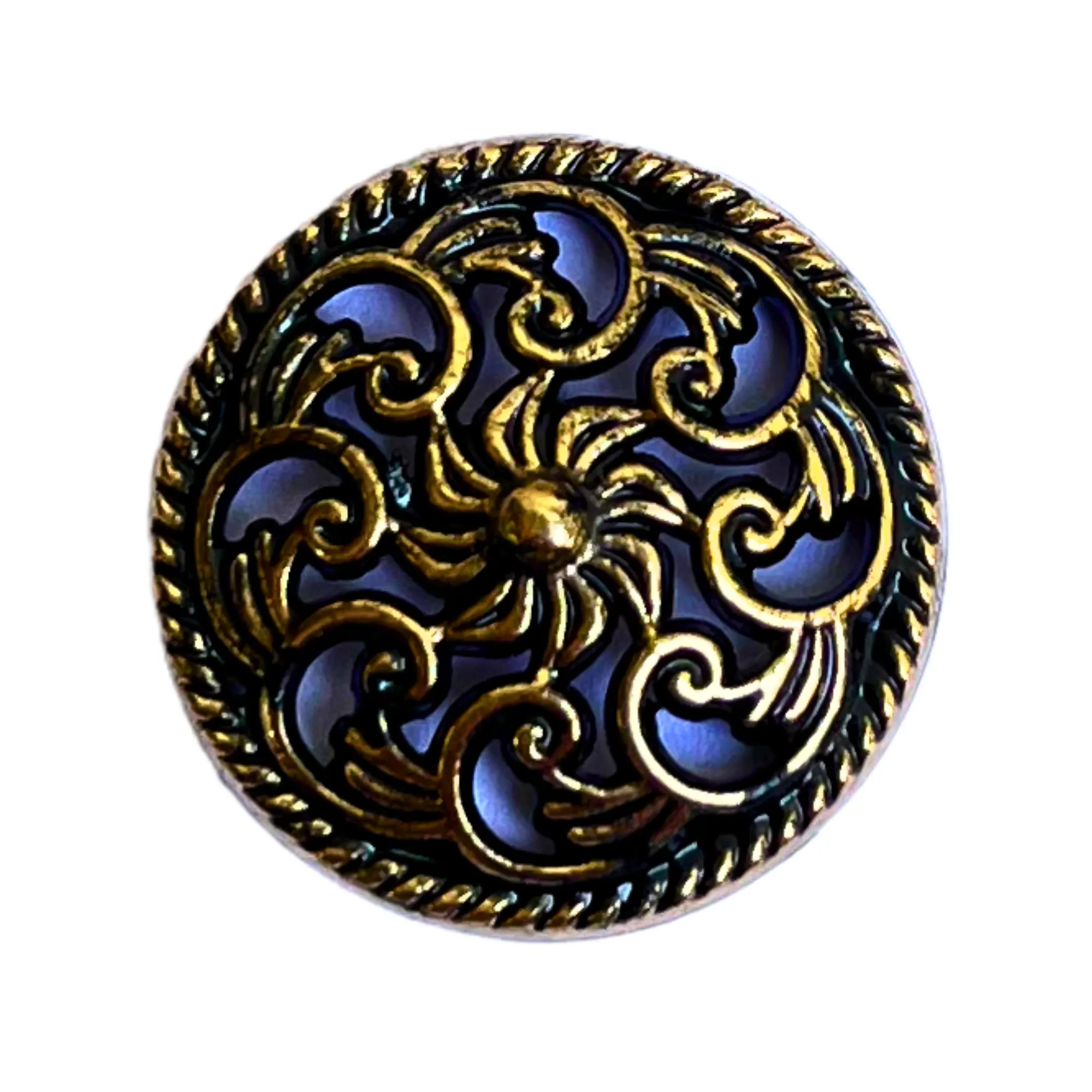 Blue & Golden Designer Metal Buttons