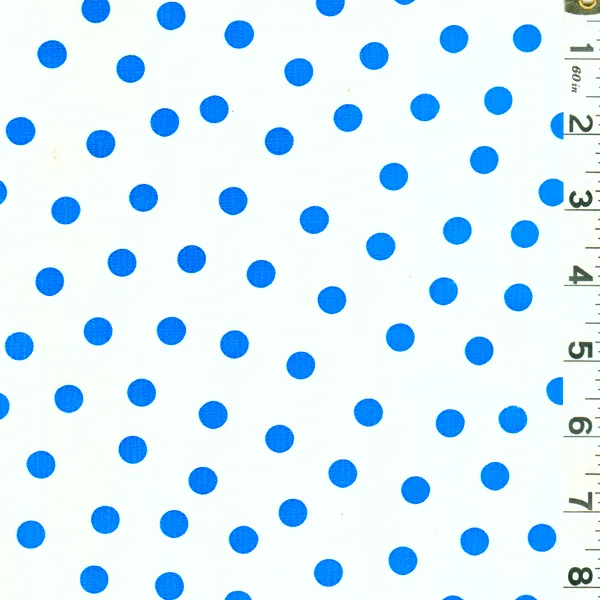 Blue Dot Oilcloth Roll Fabric