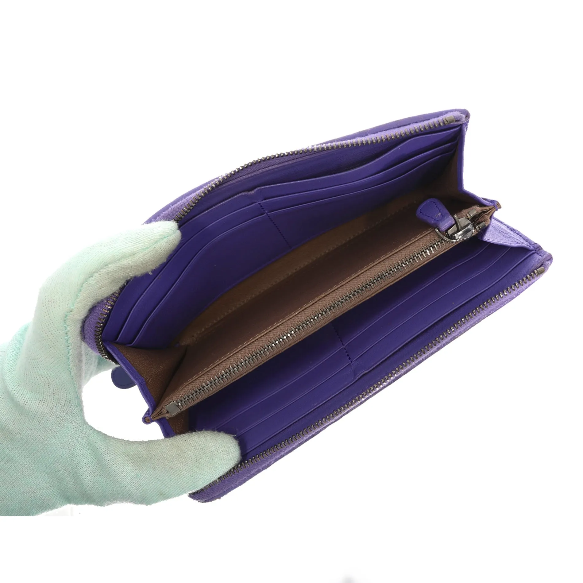 BOTTEGA VENETA Wallet in Purple Leather