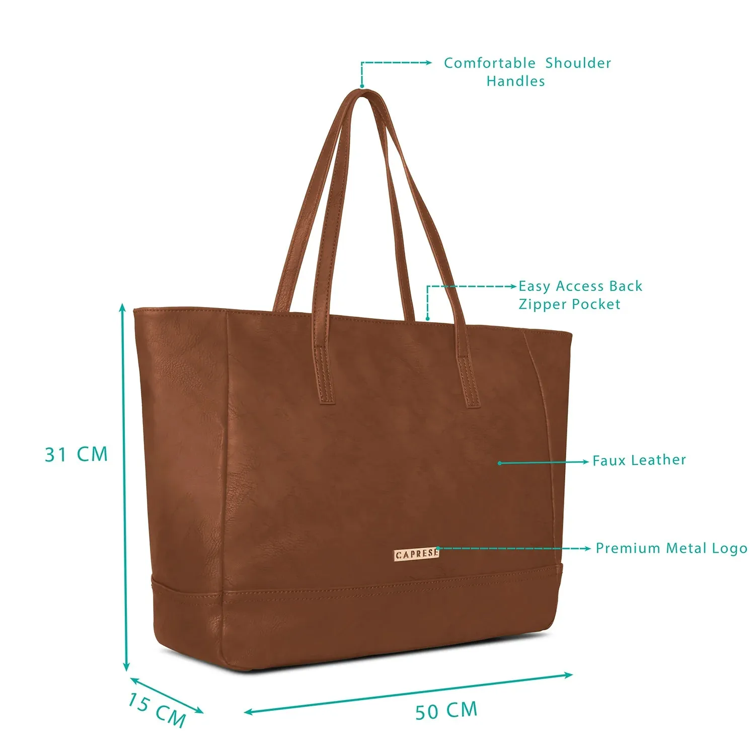 Caprese Addi Satchel Large Brown