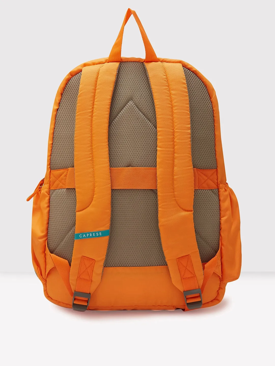 Caprese Xenia Laptop Backpack X Large Printed Orange