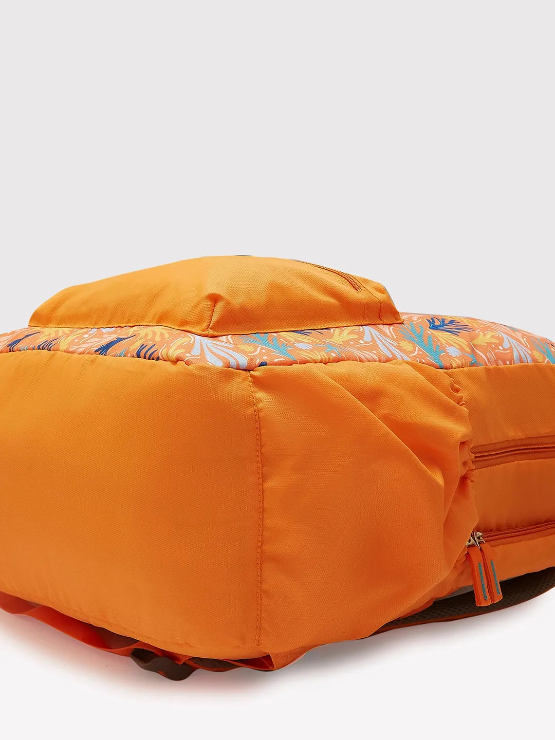 Caprese Xenia Laptop Backpack X Large Printed Orange