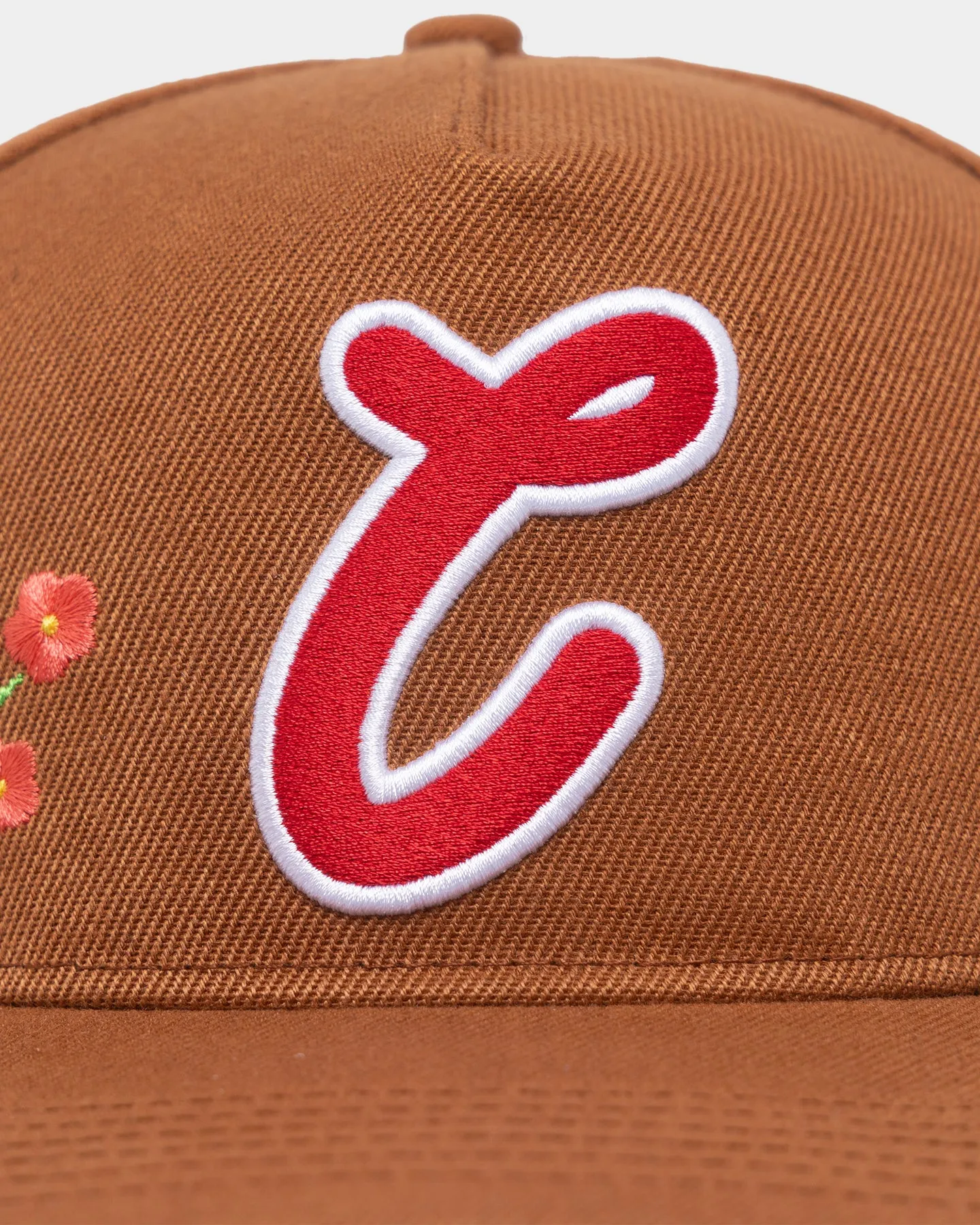 Carre Floraux Wool Strapback Tobacco