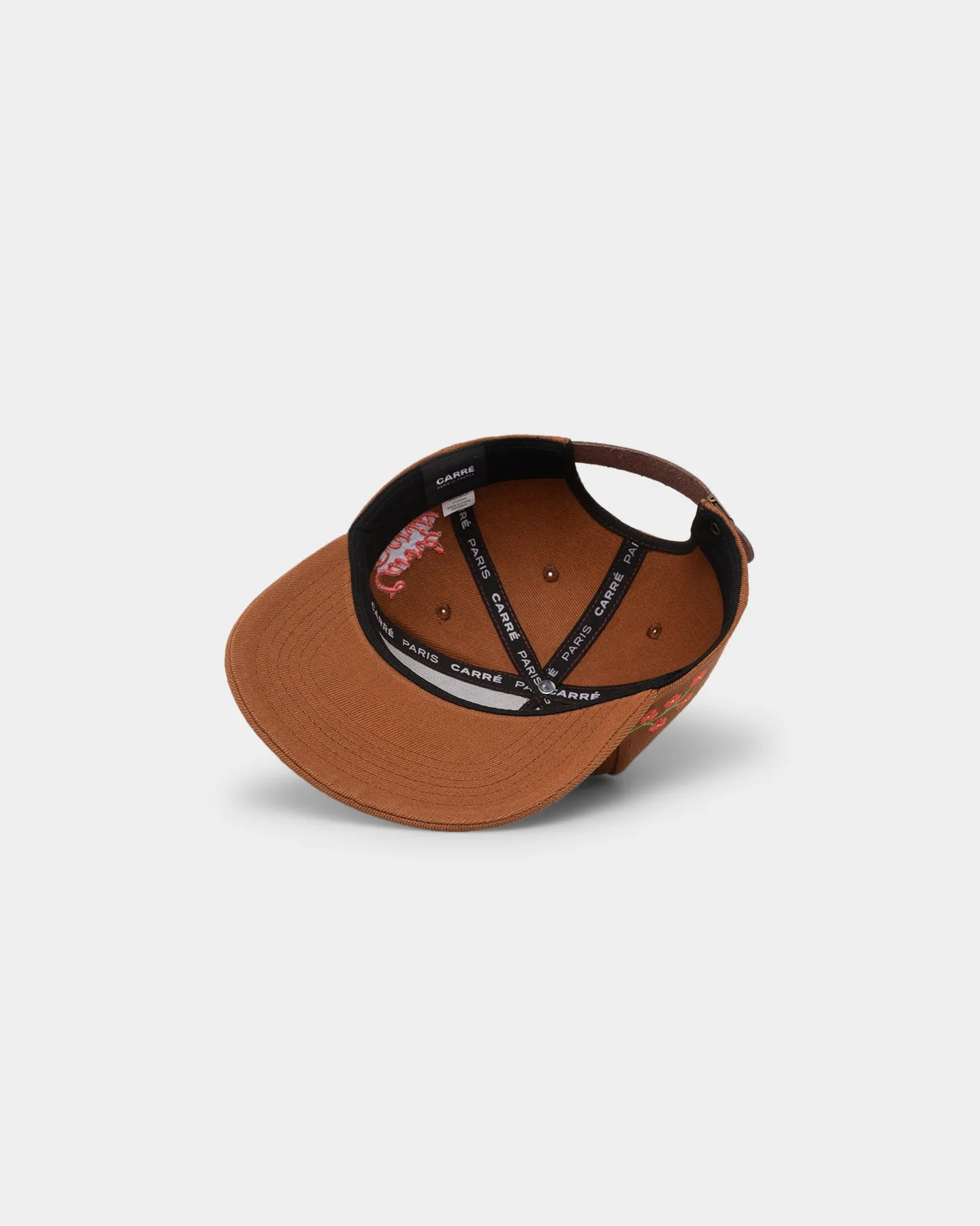 Carre Floraux Wool Strapback Tobacco