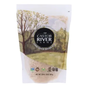 Castor River Farms - Brown Long Grain Rice, 32 Oz (Pack Of 6)