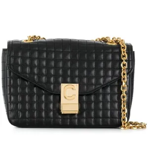 CELINE C Quilted Medium Crossbody Bag