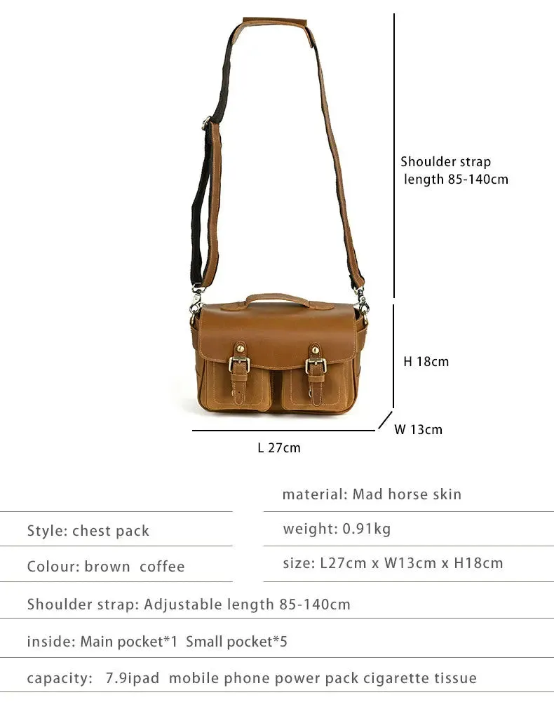 Classic Genuine Leather Men's Cross Body Bag