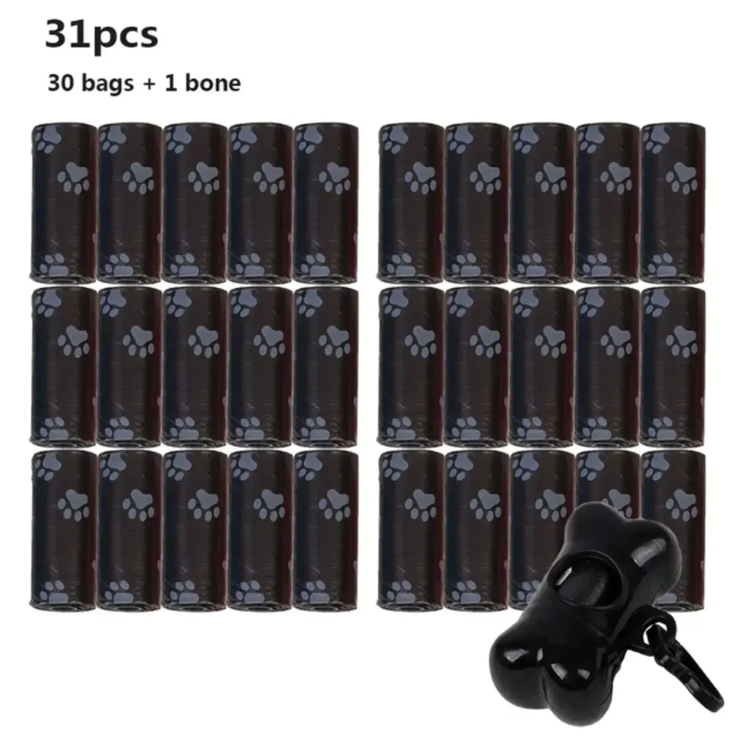 Convenient Dog Poop Bag Set with Dispenser & Leash Clip