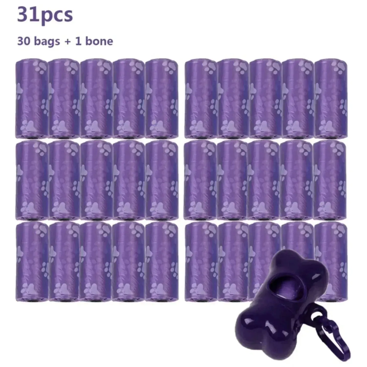 Convenient Dog Poop Bag Set with Dispenser & Leash Clip