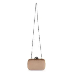 Emilia Velvet Clutch Bag | Mink