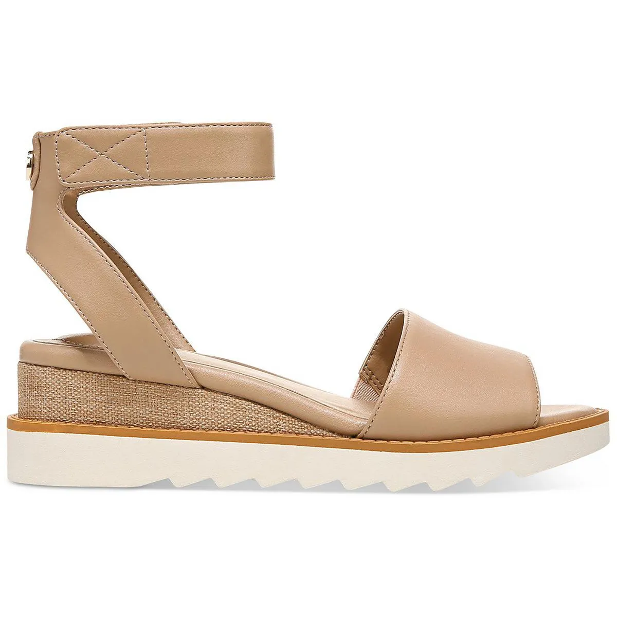 Giani Bernini Womens Constancia Faux Leather Peep-Toe Wedge Sandals