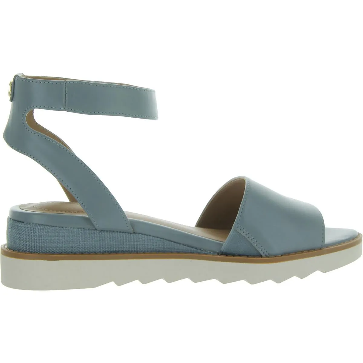 Giani Bernini Womens Constancia Faux Leather Peep-Toe Wedge Sandals