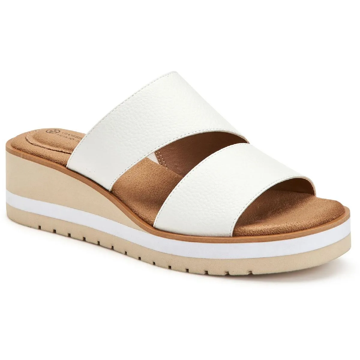 Giani Bernini Womens Ryerr Solid Slip On Wedge Sandals