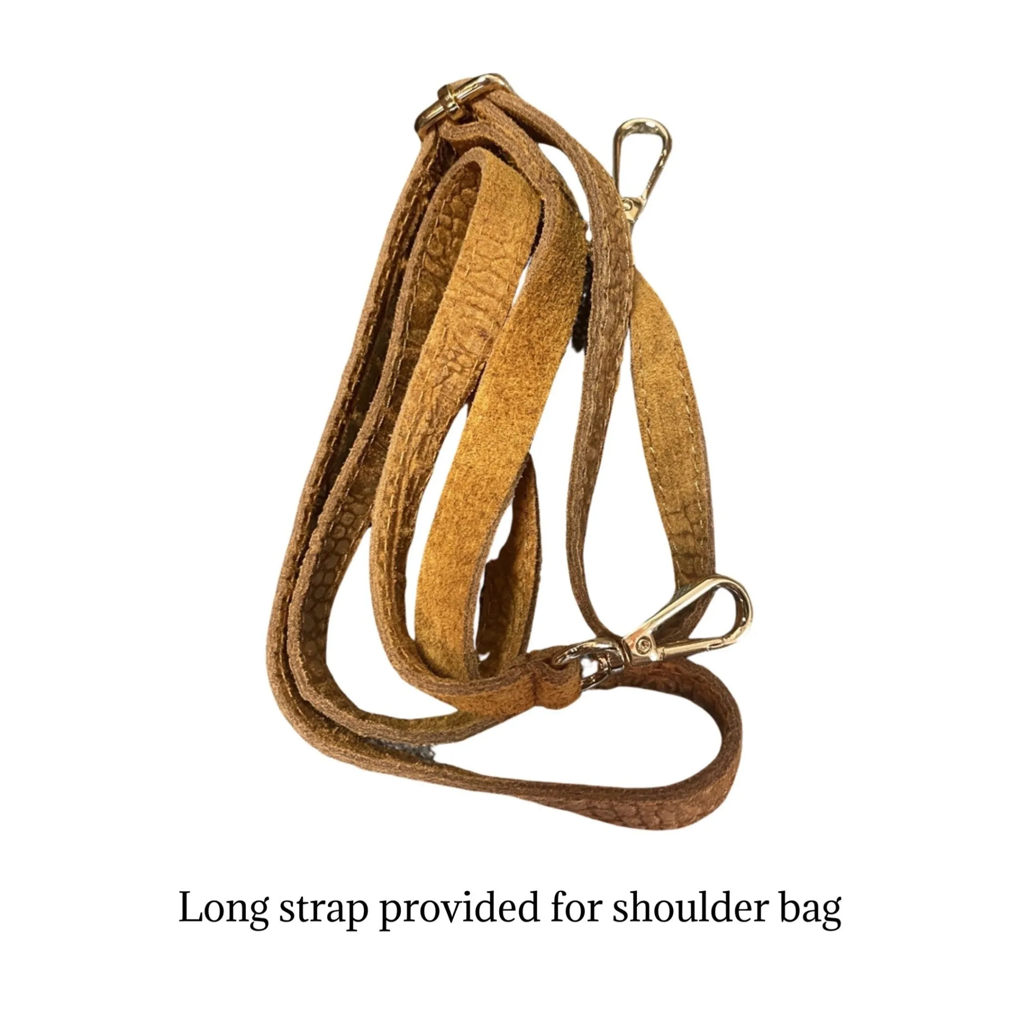 Italian Leather Boston Style Purse in Camel