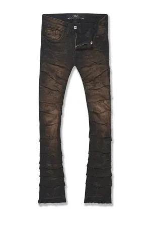 Kids Stacked Pants (Copper Black) - JTF1157KCPBLK
