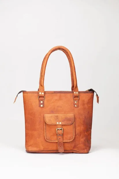 Le Papillon Cavalier Tote One Pocket Dark Brown