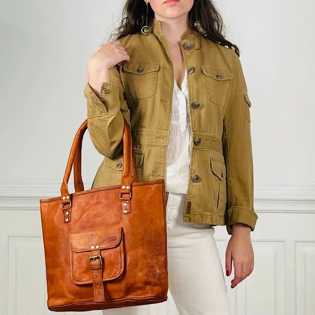 Le Papillon Cavalier Tote One Pocket Dark Brown
