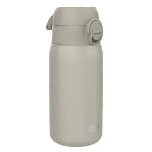 Leak Proof Water Bottle, Stainless Steel, Grey, 400ml (13oz)