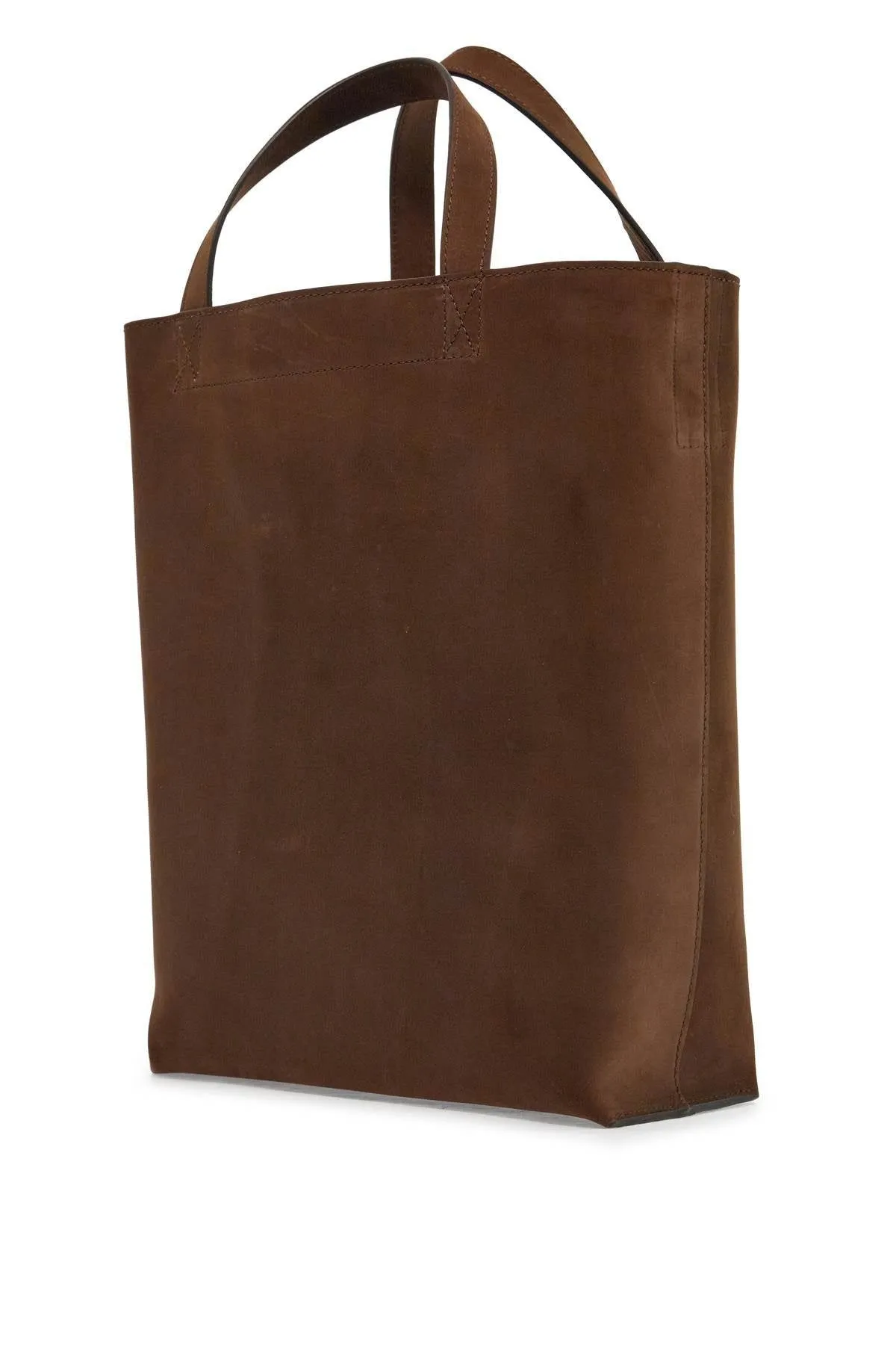 MEDIUM BROWN CALFSKIN BAG WITH REMOVABLE SHOULDER STRAP CABAS MAIKO