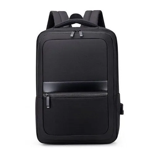 Men's Backpack Multifunction USB Charging Bag Waterproof Oxford Cloth