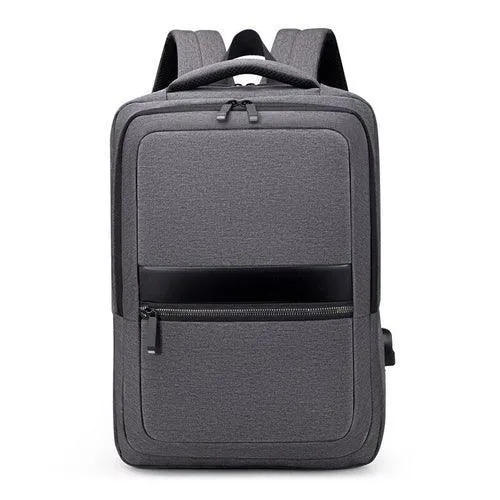 Men's Backpack Multifunction USB Charging Bag Waterproof Oxford Cloth