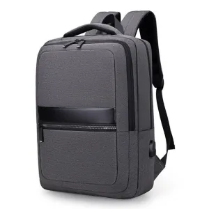 Men's Backpack Multifunction USB Charging Bag Waterproof Oxford Cloth