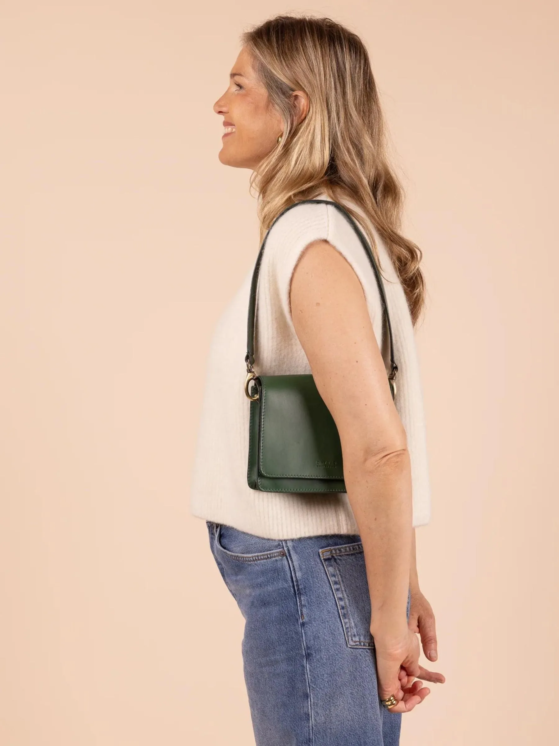 Mini Bag Audrey Green Pine in Classic Leather | o my bag