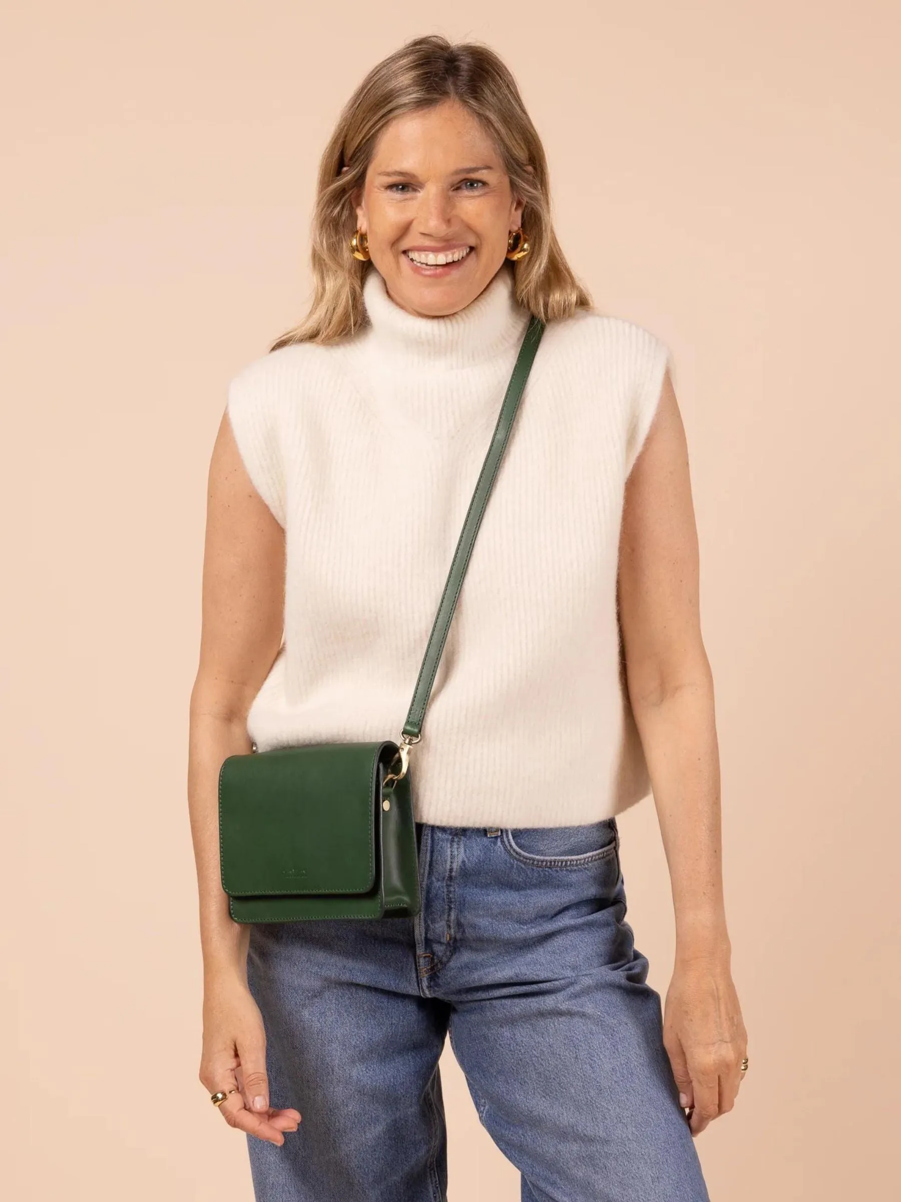 Mini Bag Audrey Green Pine in Classic Leather | o my bag