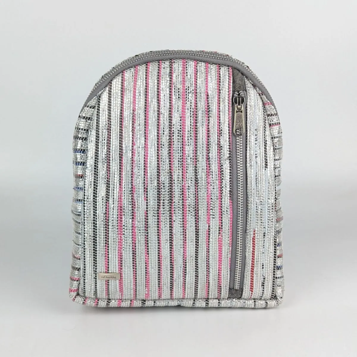 Multicolored Shimmery Upcycled Handwoven Bug Pack (BPK0125-007) PS_W