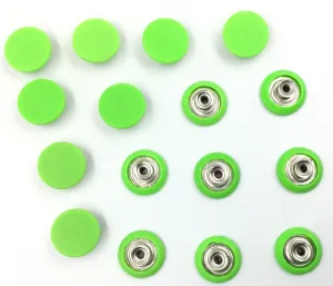 Neon Green Circular Metal Button