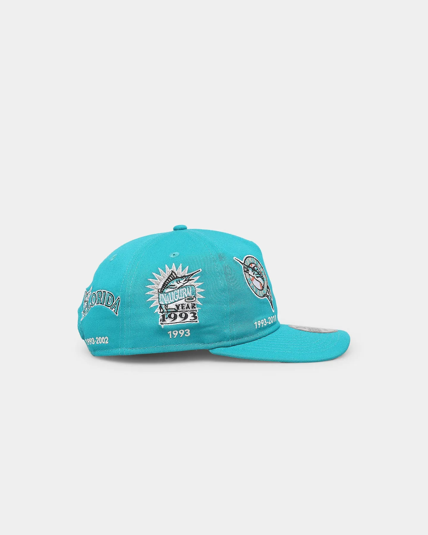 New Era Florida Marlins 'Logo Evolution' Golfer Snapback Collection Teal