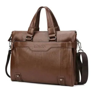 New Men Briefcase Fashion men's bag PU Leather Men Bags Business Brand Male Briefcases Handbags