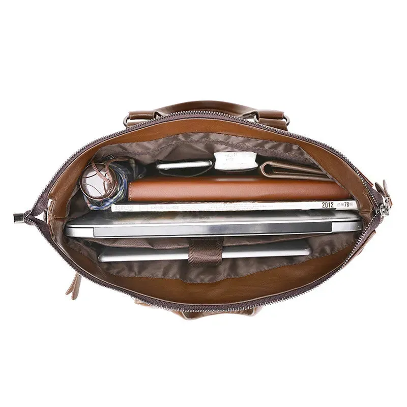 New Men Briefcase Fashion men's bag PU Leather Men Bags Business Brand Male Briefcases Handbags