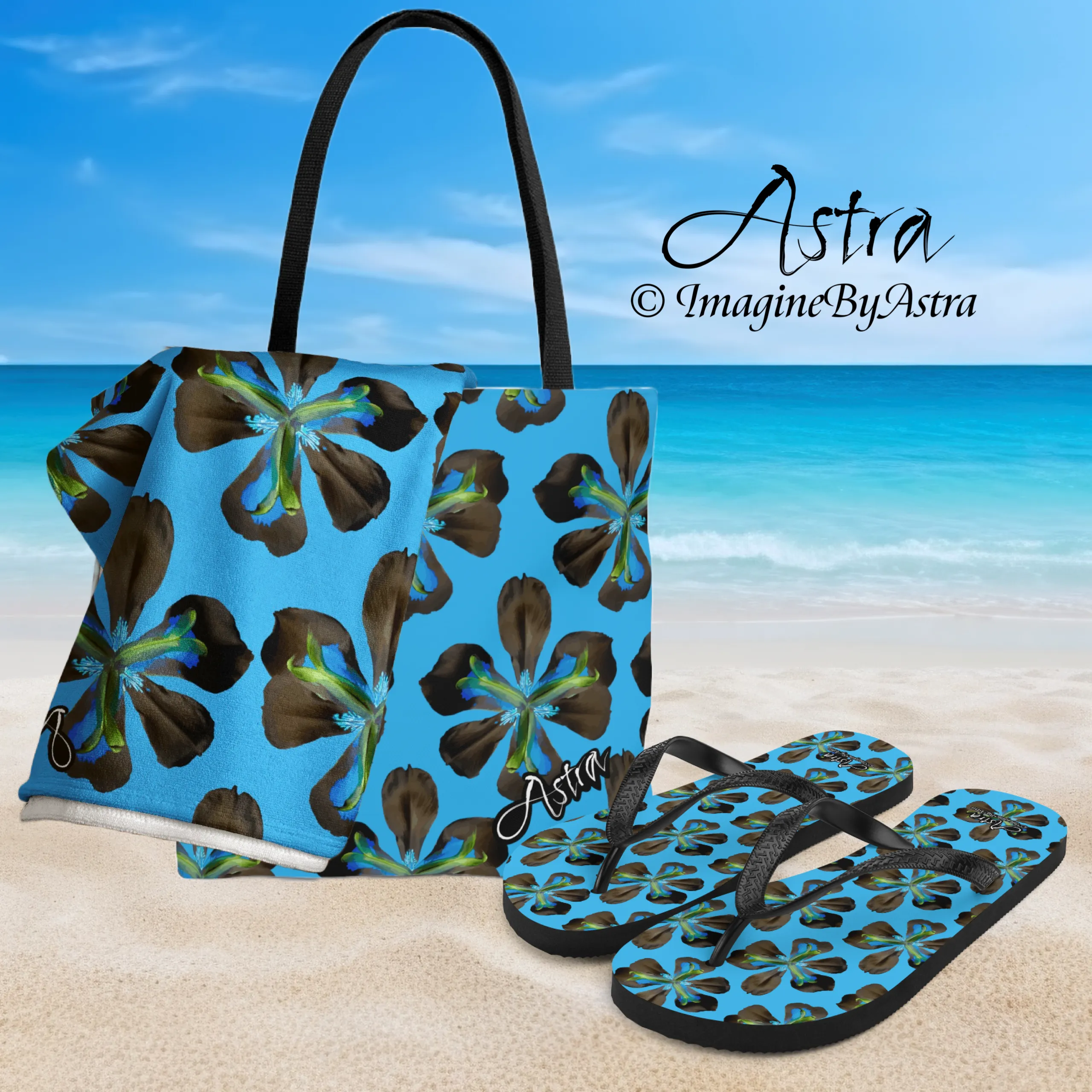 Not Your Average Tote - Tropical Iris - Blue
