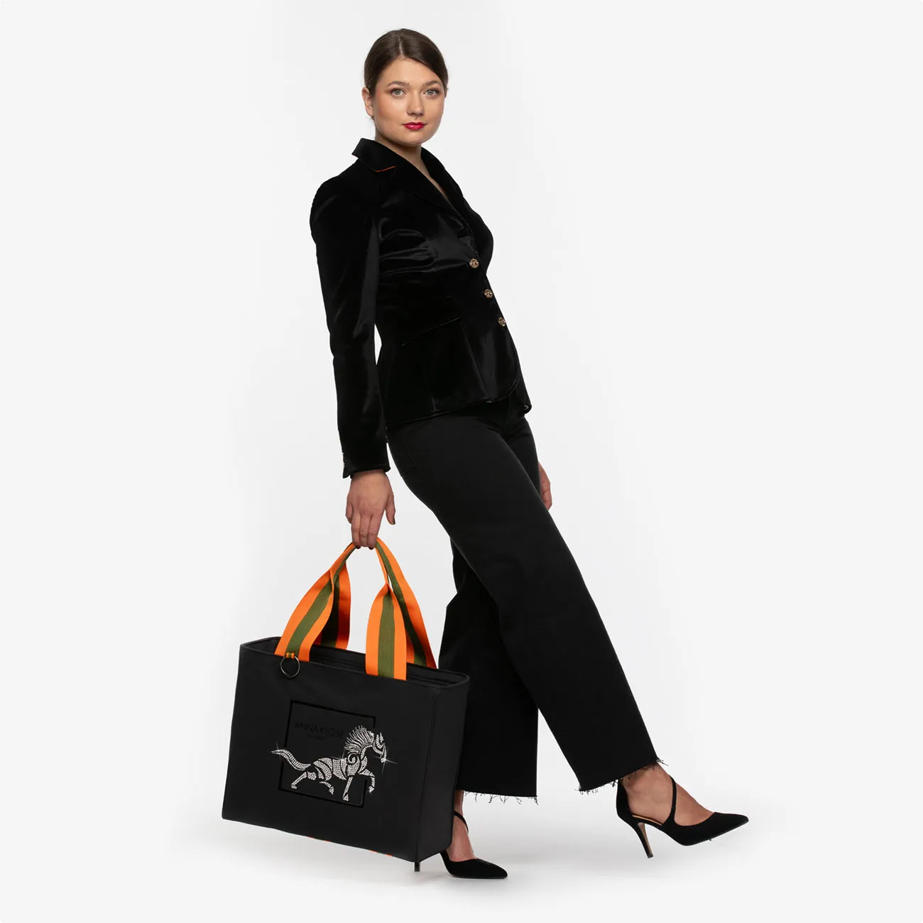 Passion Tote "Midnight Black" refined with Swarovski Crystals