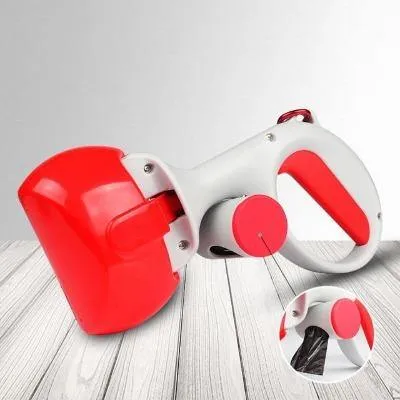 Pet Pooper Scooper With Bag Attached Long Handle Picker