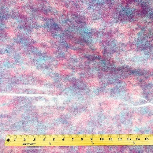 Pink/Blue Tie Dye Oilcloth Fabric
